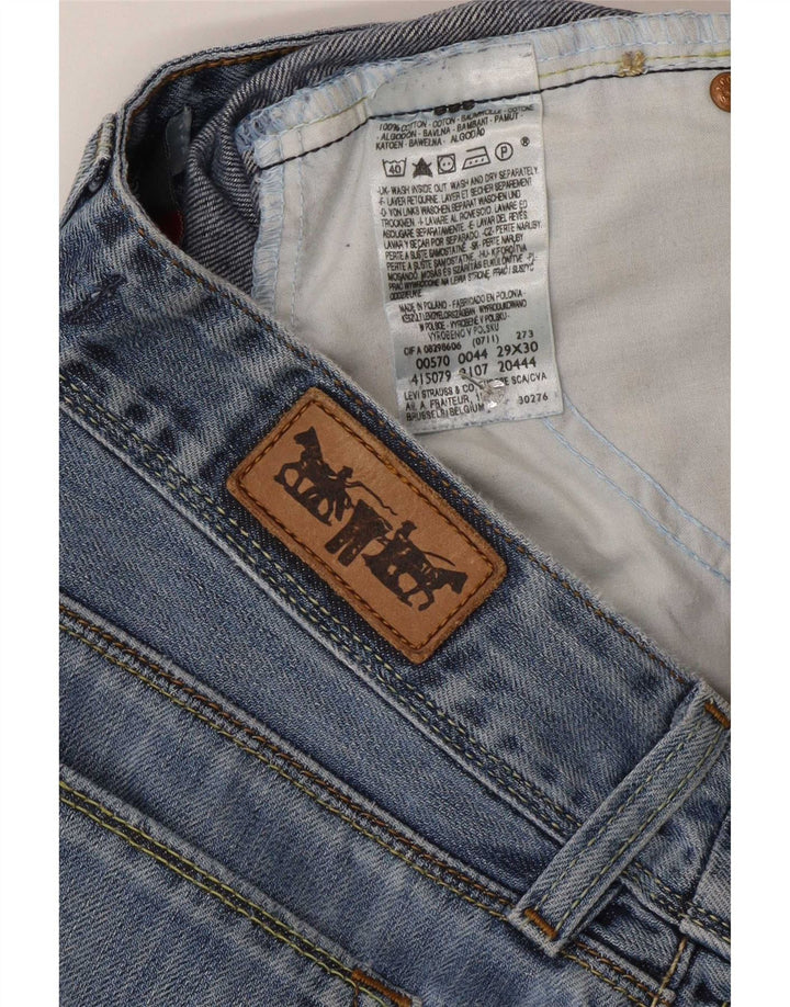 Damskie jeansy Levi's 570 Straight W29 L30 Niebieskie bawełniane
