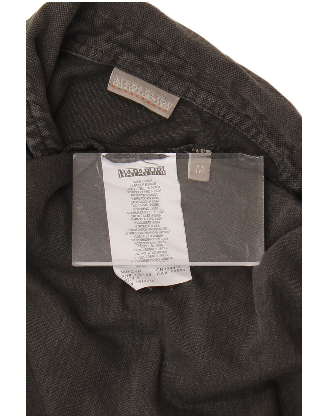 Męska koszulka polo z długim rękawem NAPAPIJRI, średnioszara, bawełniana