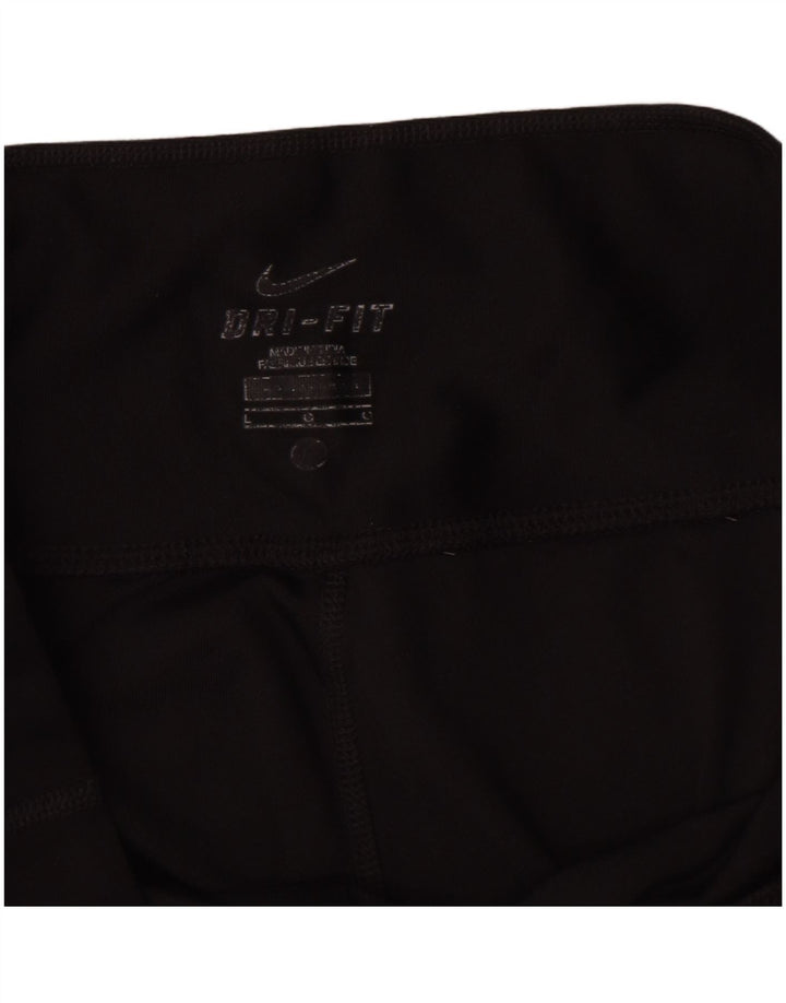 Damskie legginsy Nike Dri Fit Capri UK 14, duże, czarne, poliestrowe