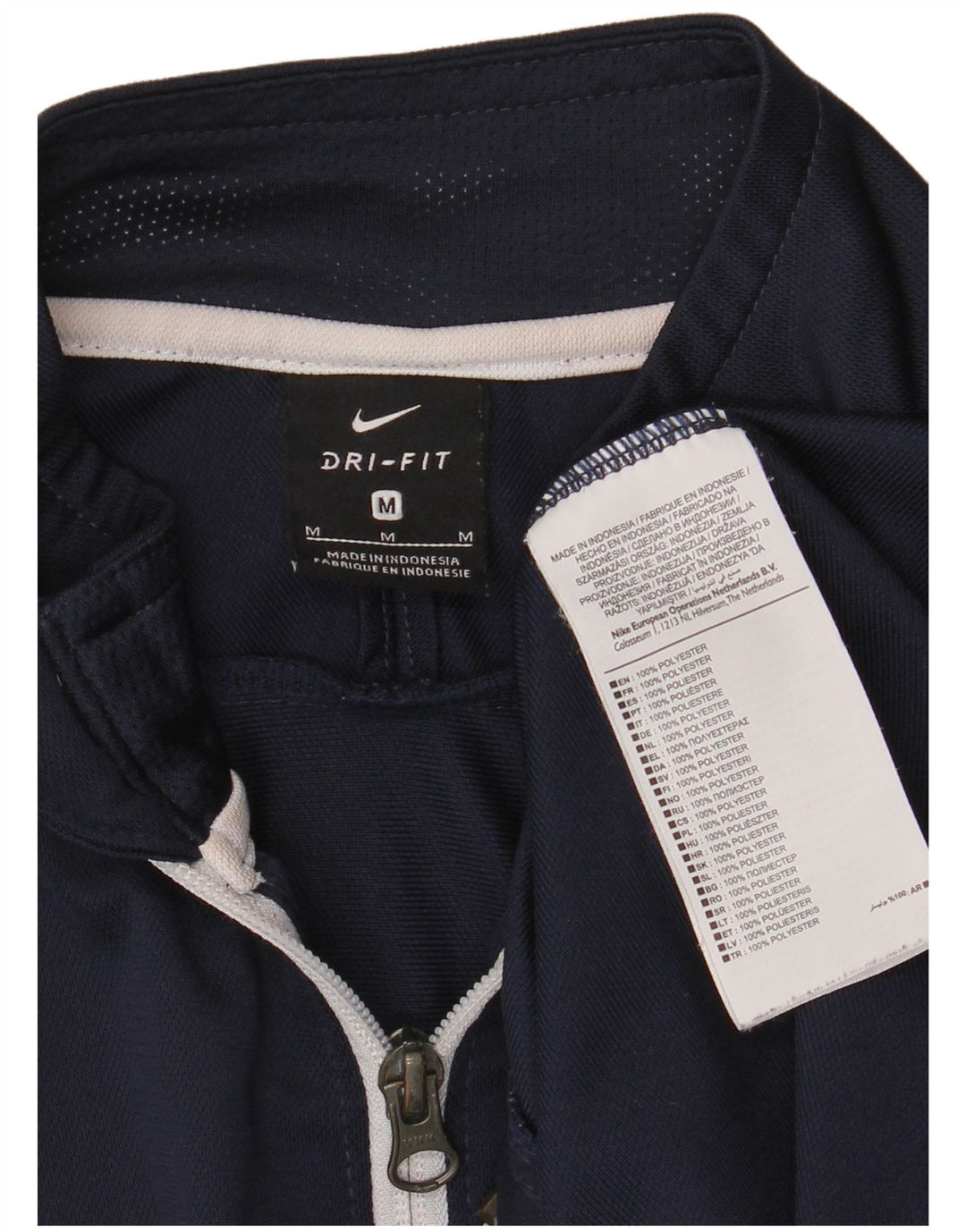 Kurtka męska dresowa Nike Dri Fit, średni granatowy poliester