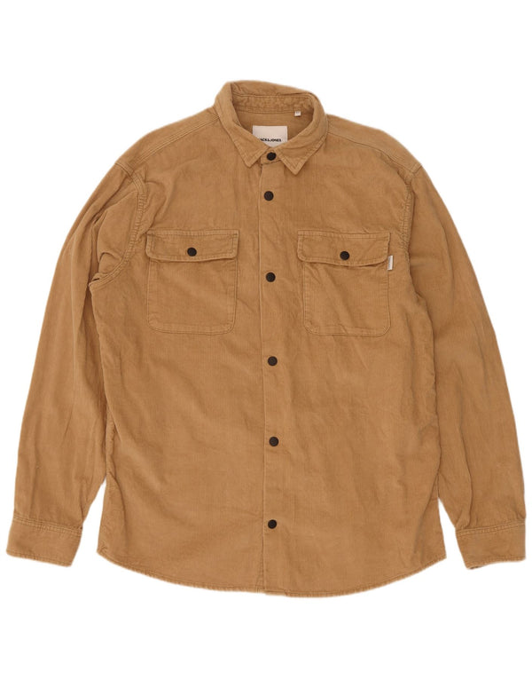 Koszula sztruksowa Jack & Jones XL, beżowa, bawełniana