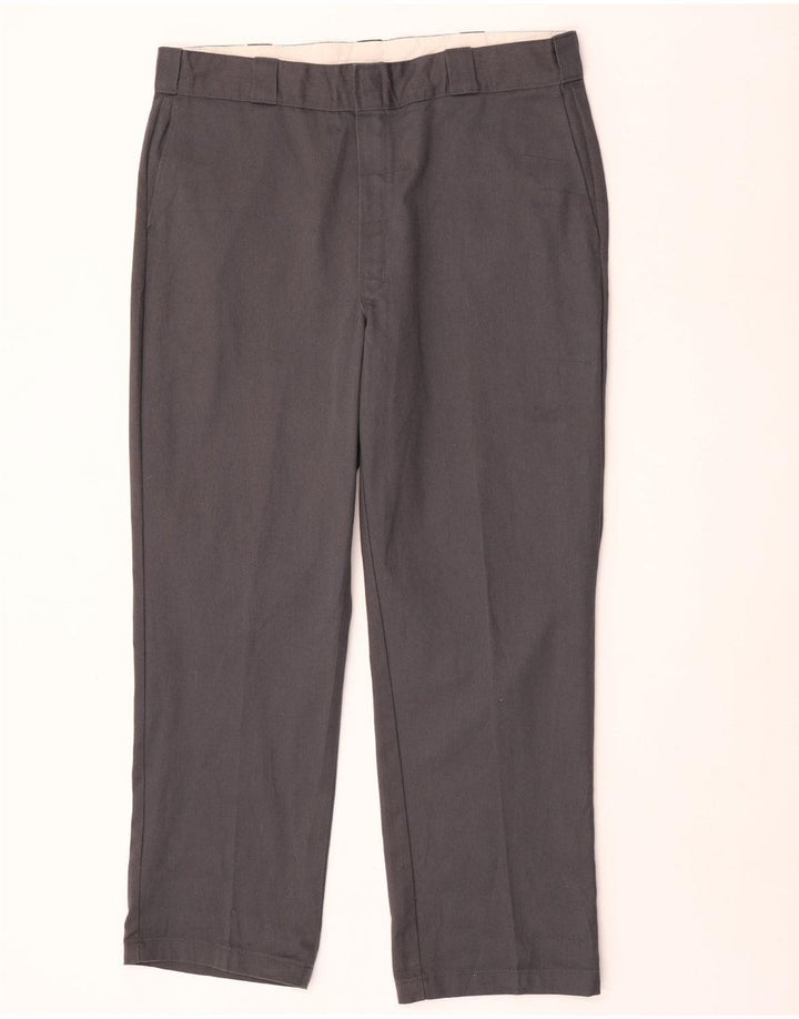 Męskie proste spodnie chino Dickies W38 L30 Szary poliester