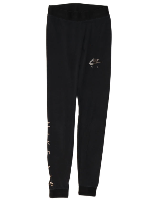 Damskie legginsy Nike Graphic UK 10, małe, czarne, z blokami kolorów