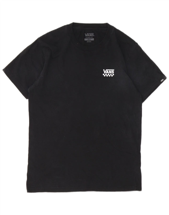 Męski T-shirt Vans o klasycznym kroju, mały, czarny, bawełniany
