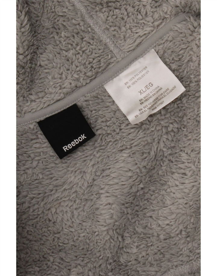 Męska kurtka polarowa z kapturem Reebok UK 42 XL, szary poliester