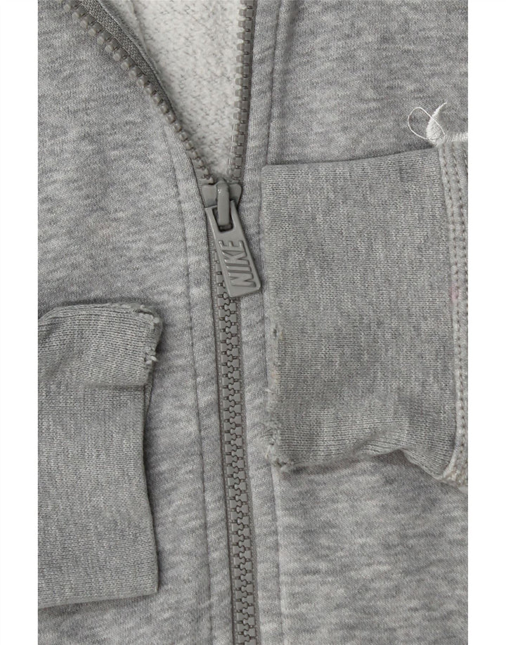 Męski sweter z kapturem i zamkiem błyskawicznym Nike, średnioszary, bawełniany w cętki