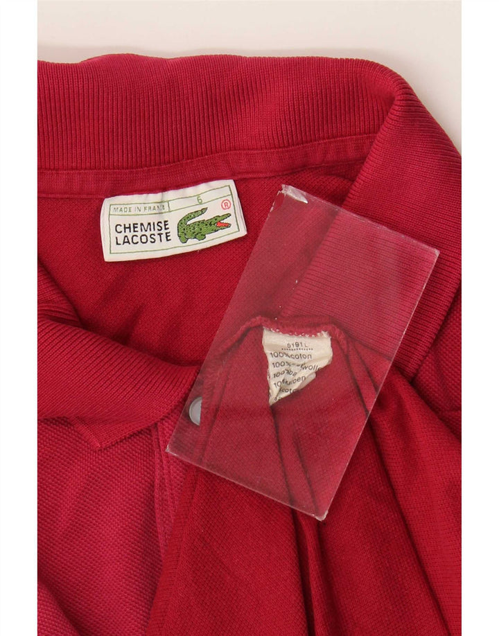 Męska koszulka polo Lacoste, rozmiar 6, XL, czerwona, bawełniana