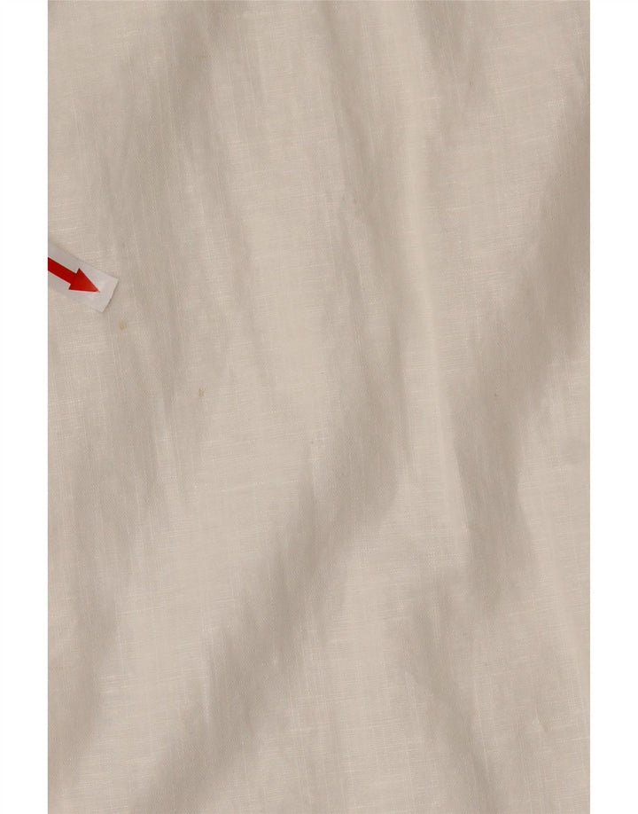 Koszula męska z krótkim rękawem TED BAKER, rozmiar 5 XL, biała, lniana