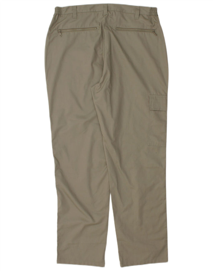 COTTON TRADERS Męskie proste spodnie cargo W36 L30 Szary poliester