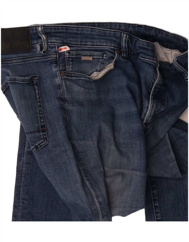 Męskie proste dżinsy Hugo Boss W38 L31 niebieskie
