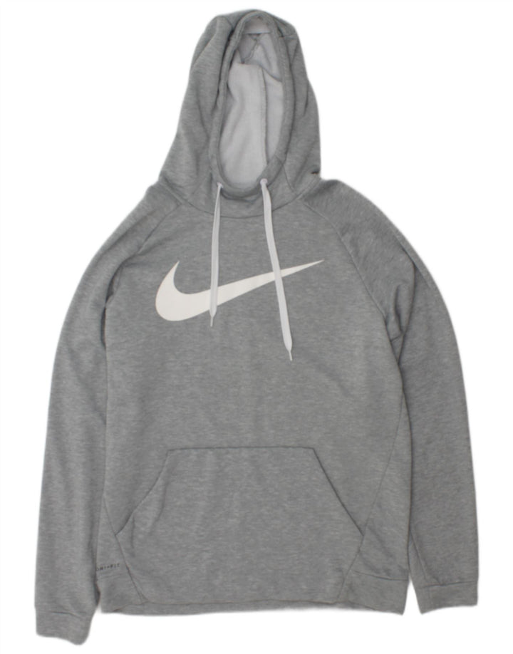 Męski sweter z kapturem Nike Dri Fit Graphic, duży, szary, nakrapiany poliester
