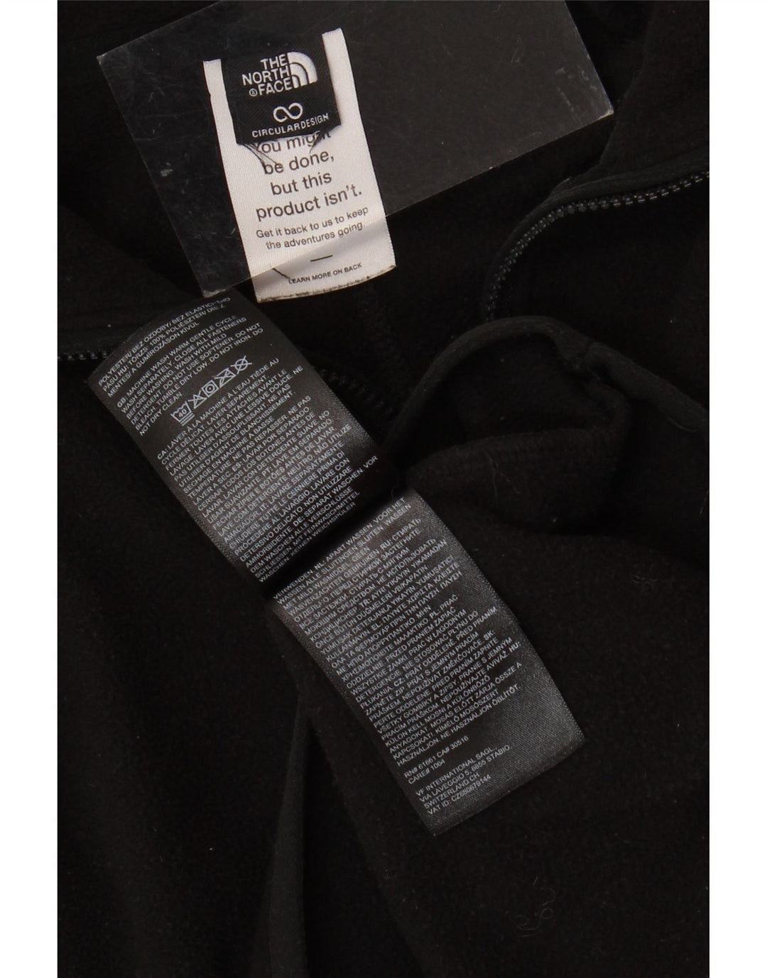 THE NORTH FACE Dziewczęcy sweter polarowy z zamkiem błyskawicznym, 12-13 lat, czarny poliester