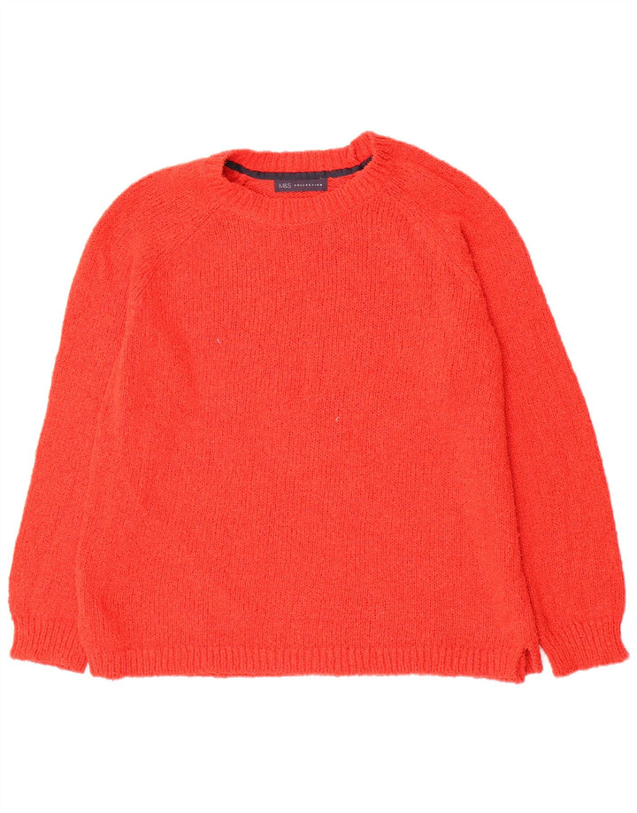 Marks & Spencer Damski sweter z dekoltem w łódkę, UK 14, duży czerwony