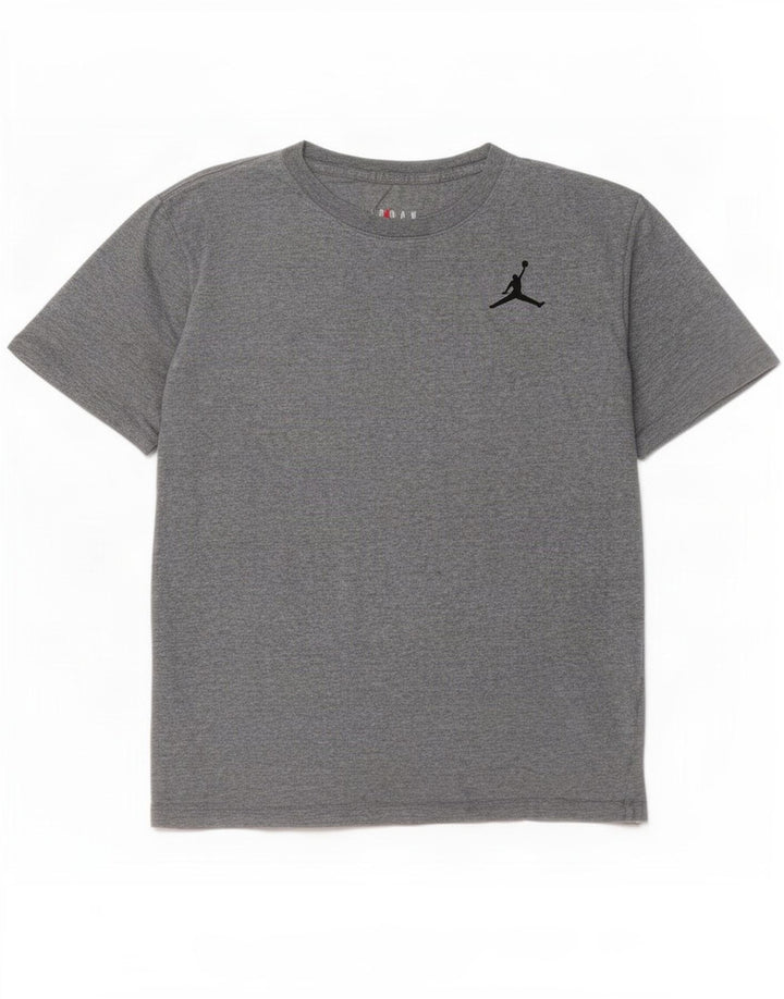 Męski T-shirt Jordan, duży, szary, bawełniany