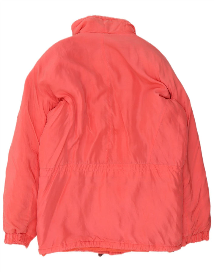 Damska kurtka wiatrówka Vintage UK 18 XL Różowy jedwab