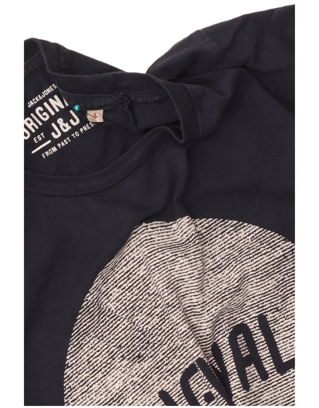Męski T-shirt z grafiką Jack & Jones, duży, granatowy