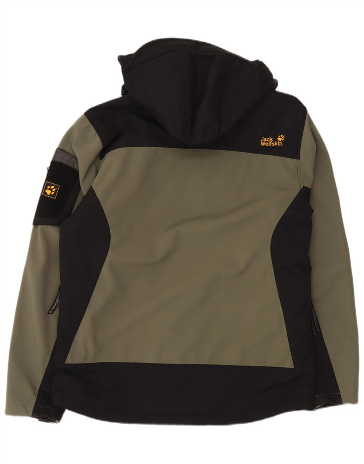 Męska kurtka wiatrówka JACK WOLFSKIN UK 36/38, średni khaki, blok kolorów