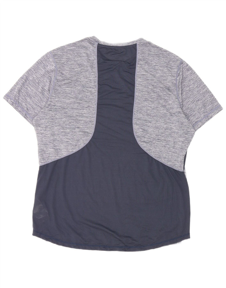 T-shirt męski Umbro, top XL, granatowy, nakrapiany poliester