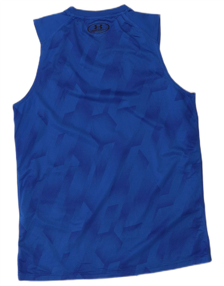 Męska kamizelka Under Armour Heat Gear Top, średni niebieski, geometryczny poliester