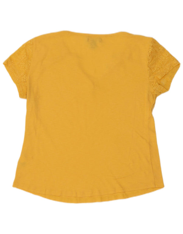 T-shirt damski Chaps Top UK 16, duży, żółty, kwiatowy nylon