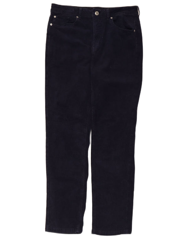 Marks & Spencer Damskie sztruksowe spodnie UK 14 Large W32 L28 Granatowe
