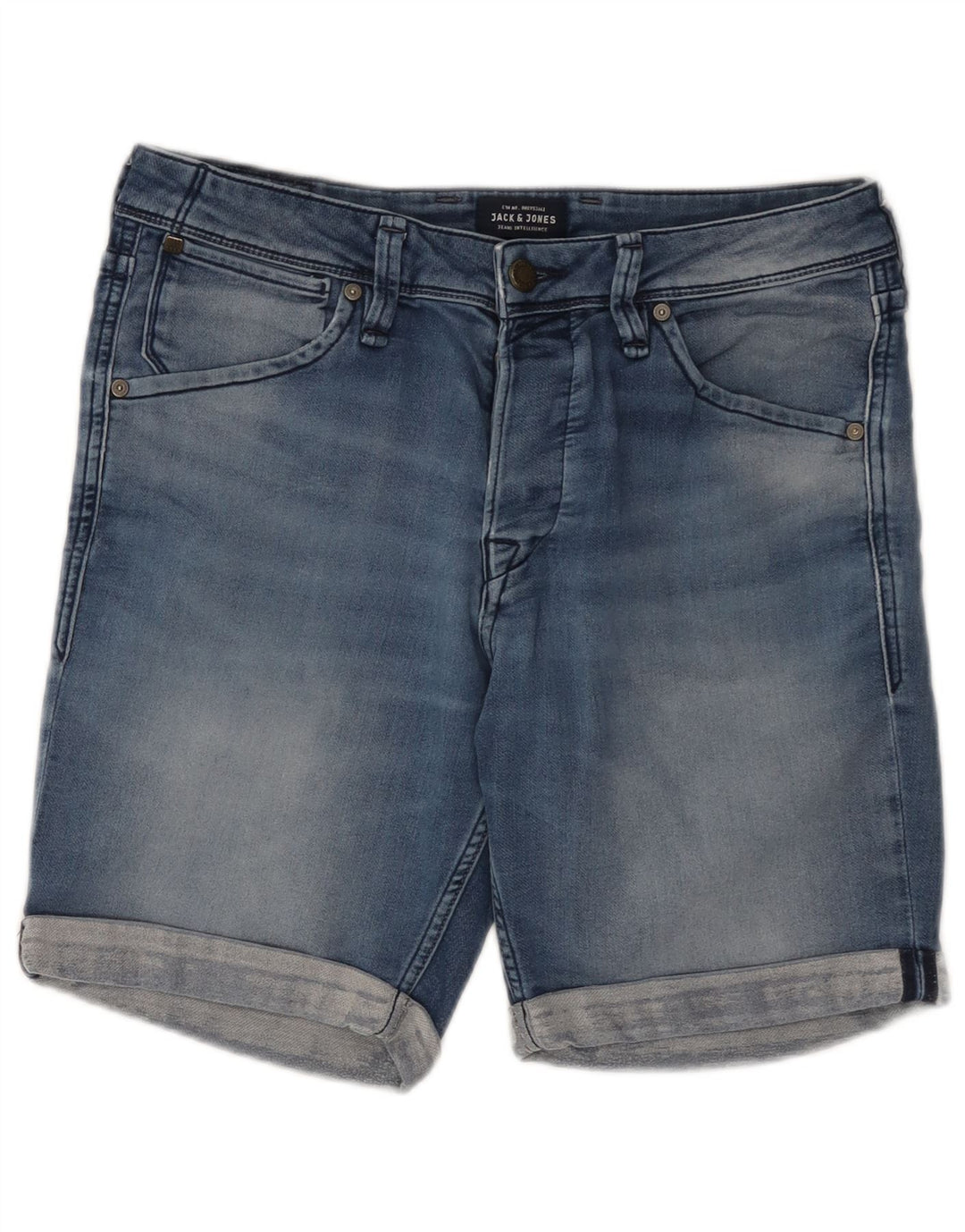 Męskie spodenki jeansowe Jack & Jones, średnie W30, niebieskie, bawełniane