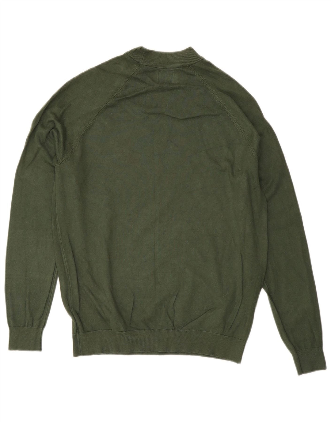 Damski sweter ZARA z okrągłym dekoltem UK 10 Small Khaki, wiskoza