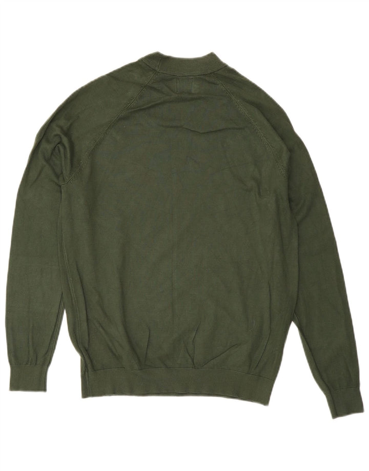 Damski sweter ZARA z okrągłym dekoltem UK 10 Small Khaki, wiskoza