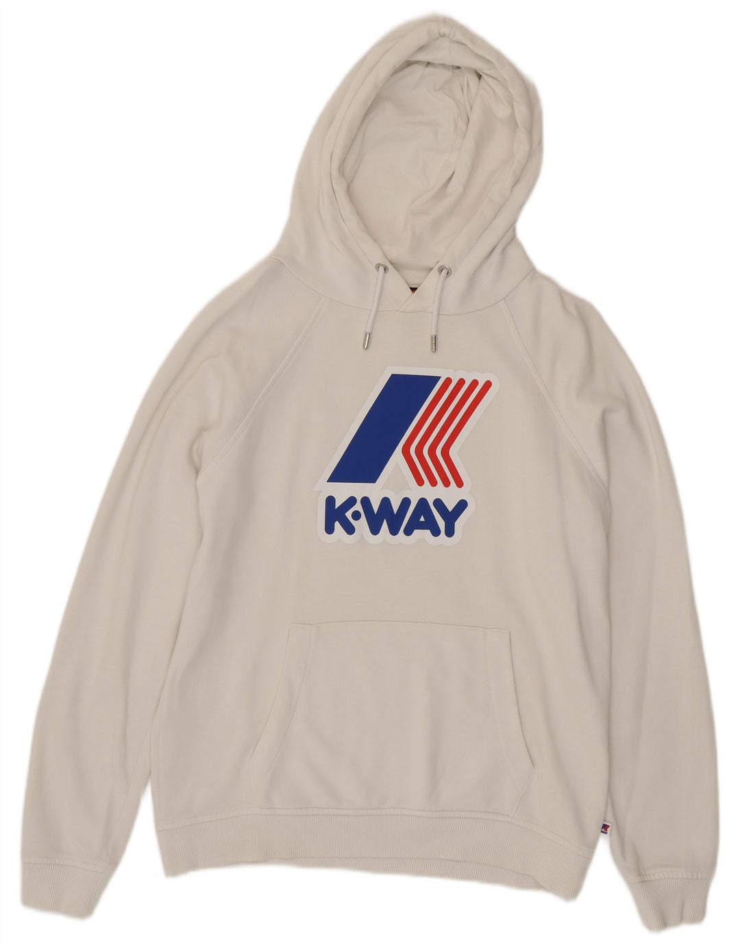 Męski sweter z kapturem K-Way, średni biały