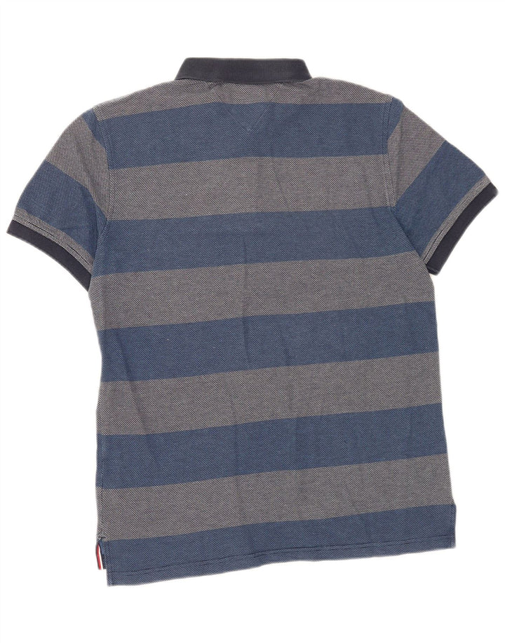 Męska koszulka polo Tommy Hilfiger o regularnym kroju, bawełniana w średnie niebieskie paski