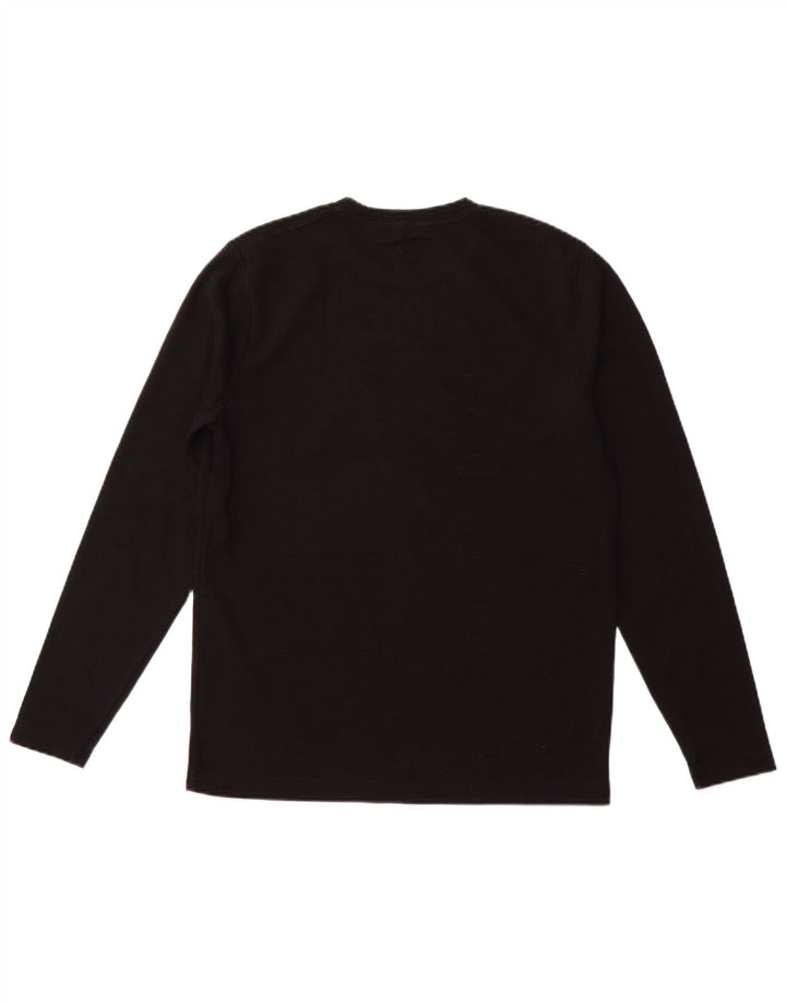 Męski top z grafiką HOLLISTER z długim rękawem, średni czarny