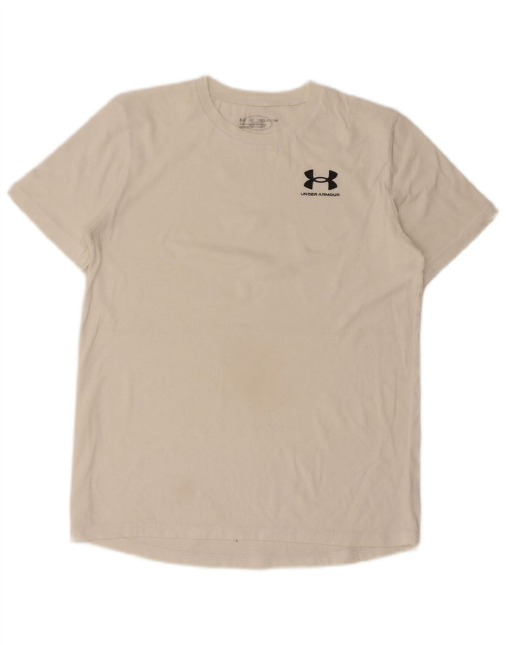 Koszulka chłopięca UNDER ARMOUR 13-14 lat XL, biała