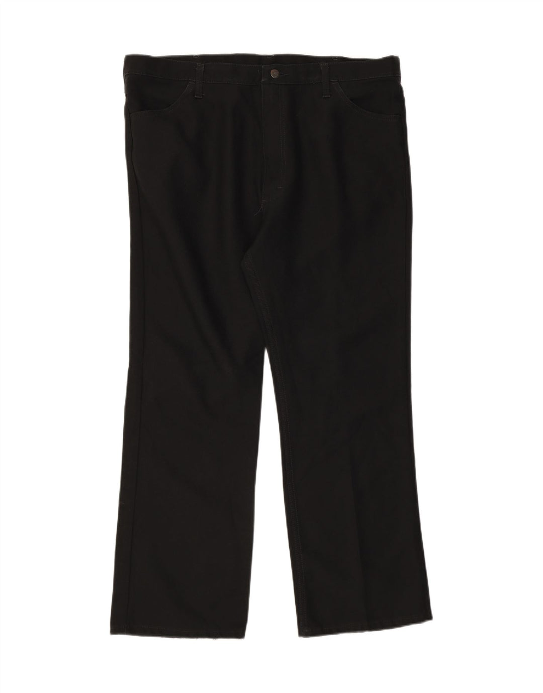 WRANGLER Mens Straight Casual Trousers W42 L30 Black Polyester Vintage Wrangler and Second-Hand Wrangler from Messina Hembry 