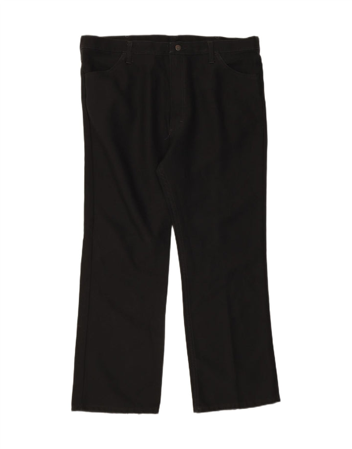 WRANGLER Mens Straight Casual Trousers W42 L30 Black Polyester Vintage Wrangler and Second-Hand Wrangler from Messina Hembry 