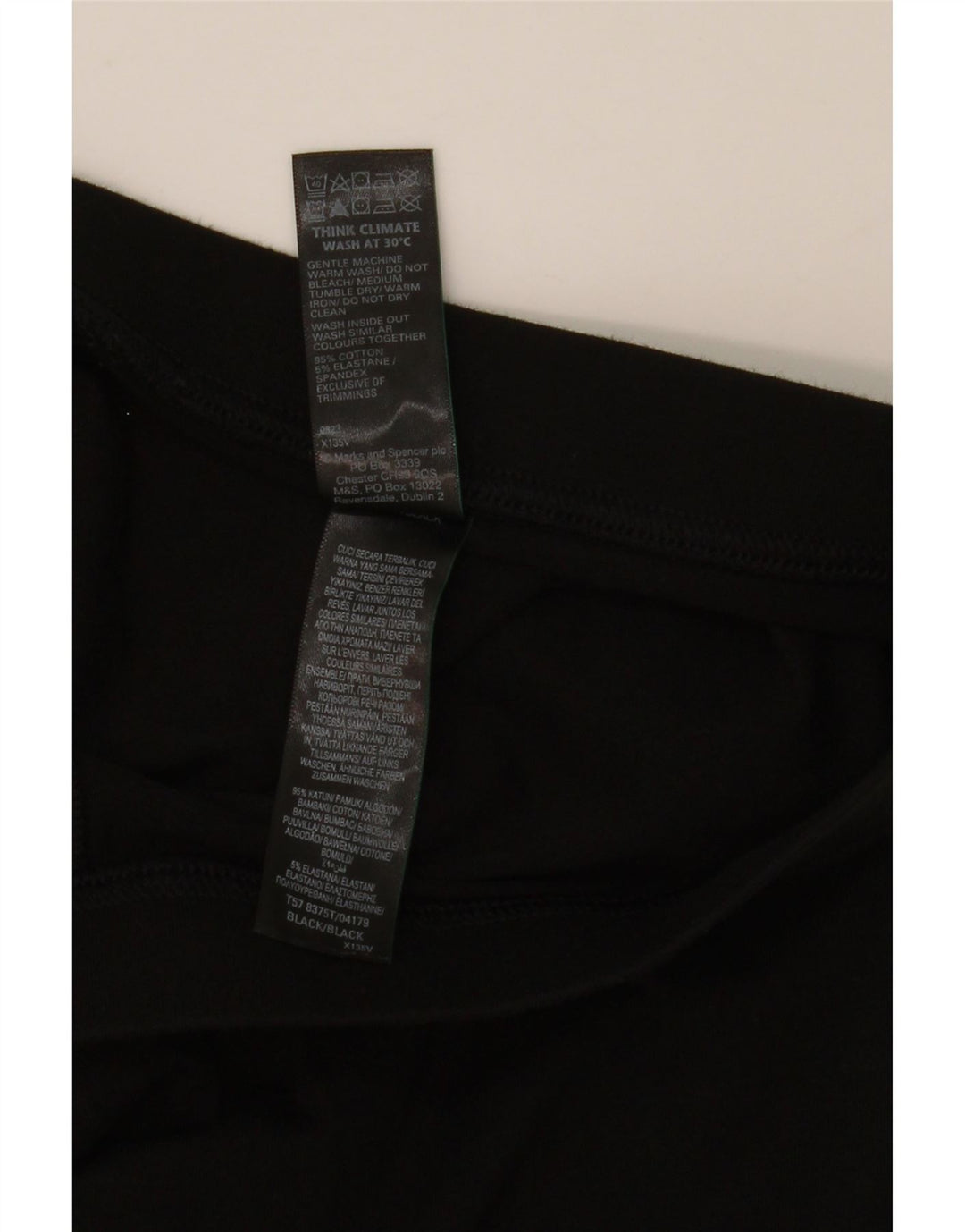 Legginsy damskie Marks & Spencer UK 14, duże, czarne, bawełniane