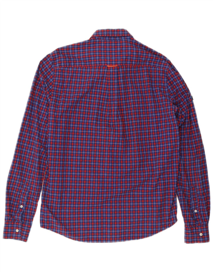SUPERDRY Koszula męska, bawełniana w niebieską kratkę