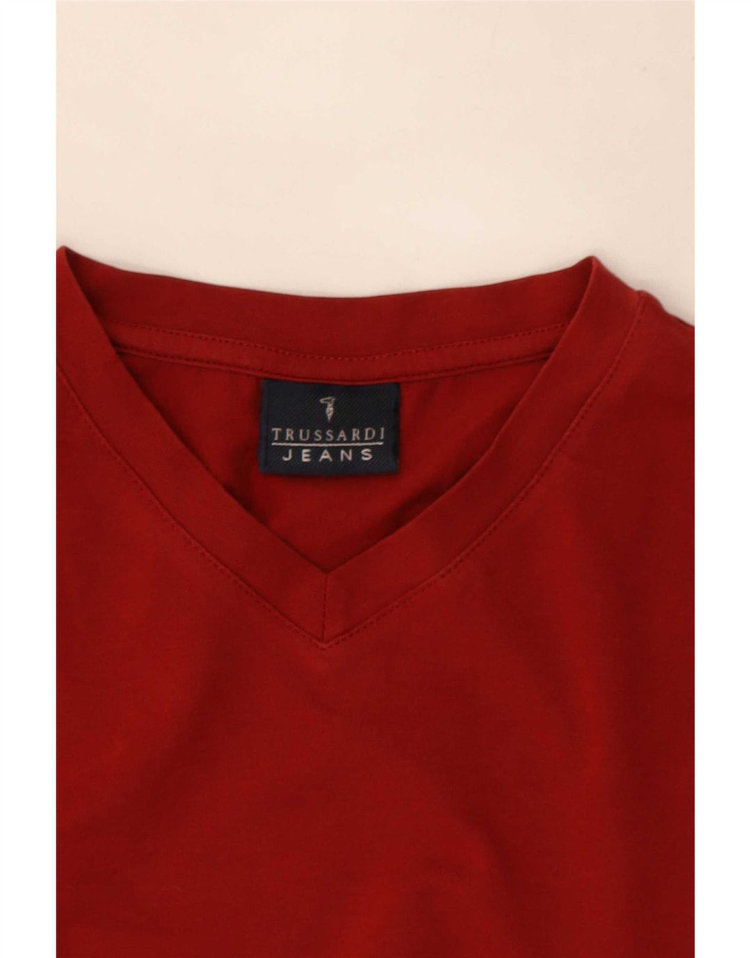 T-shirt męski Trussardi Jeans, średni czerwony