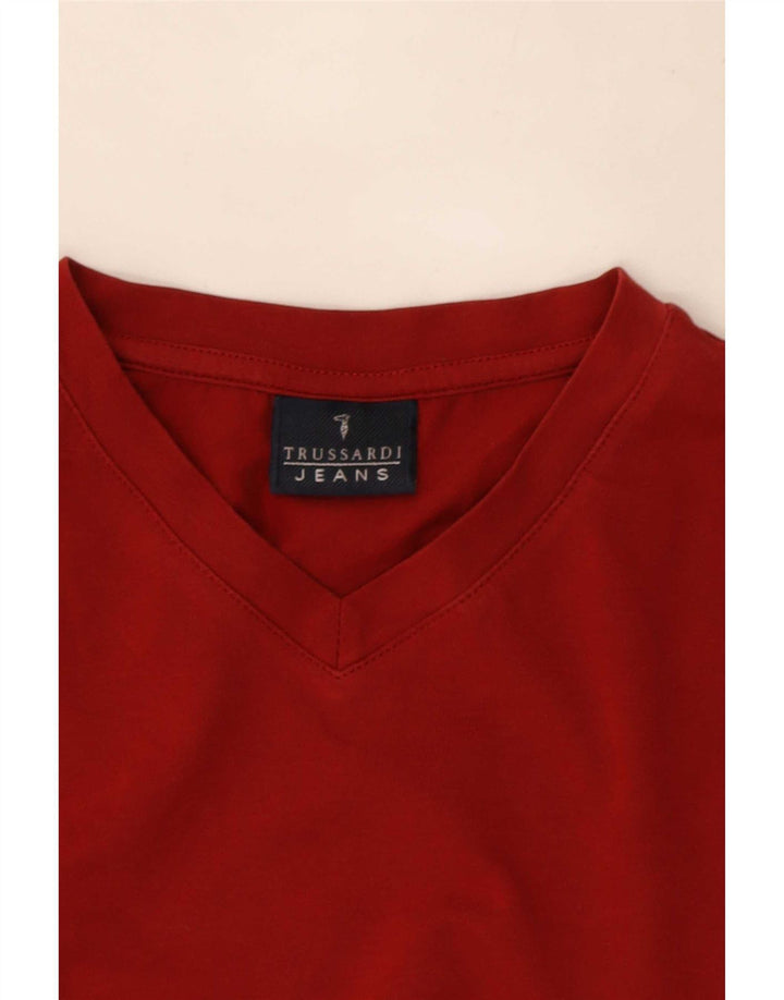 T-shirt męski Trussardi Jeans, średni czerwony