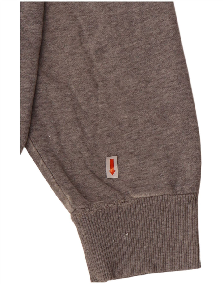 Męski sweter z kapturem Reebok z grafiką, duży, szary, bawełniany