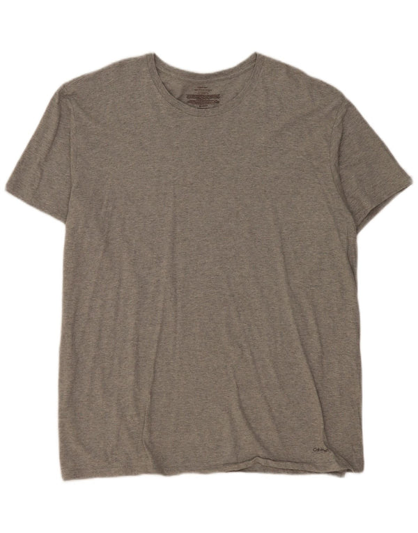 Męski T-shirt Calvin Klein Top XL Szary nakrapiany