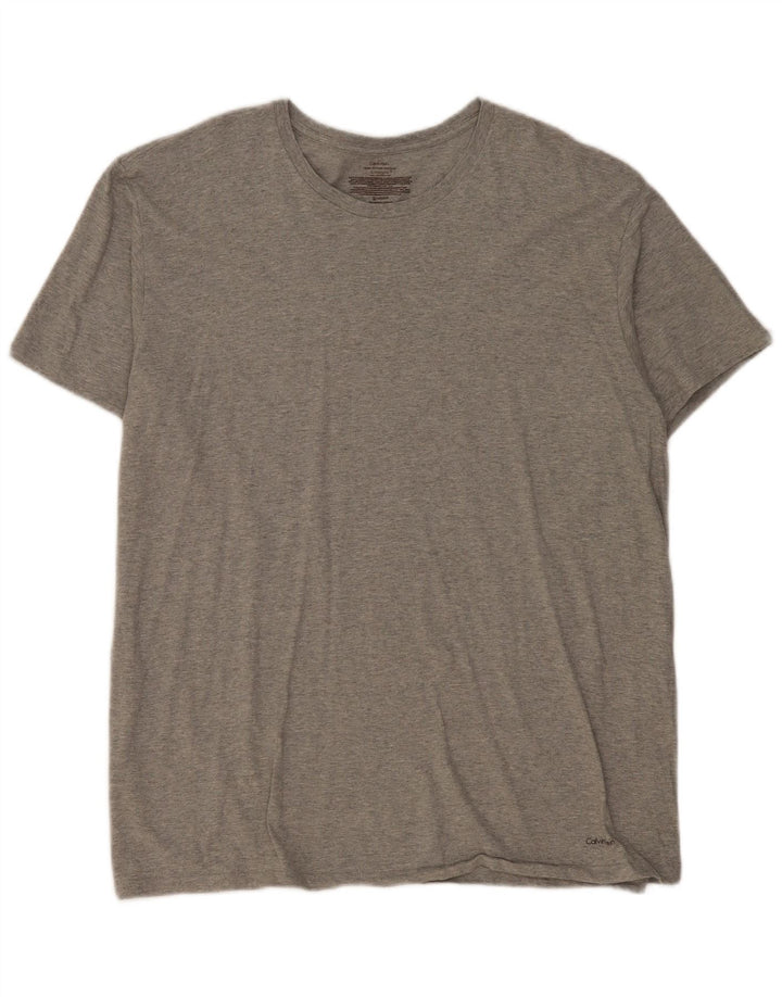 Męski T-shirt Calvin Klein Top XL Szary nakrapiany