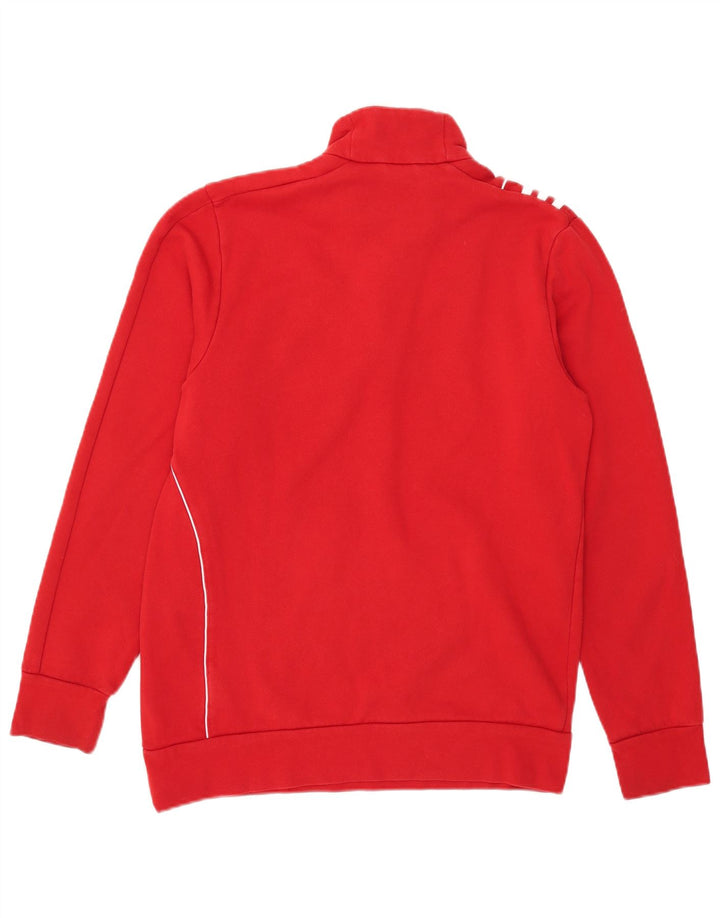 Męska bluza z zamkiem błyskawicznym Adidas, średnia czerwona bawełna