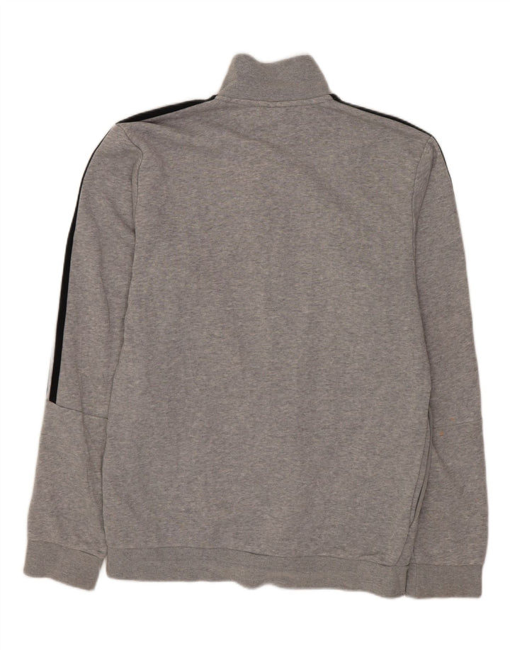 Męska kurtka dresowa ADIDAS UK 36/38, mała, szara, nakrapiana bawełna