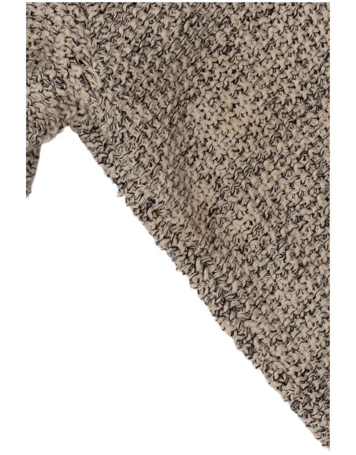 Sweter damski Zara z otwartym kardiganem UK 14, średni szary, nakrapiany