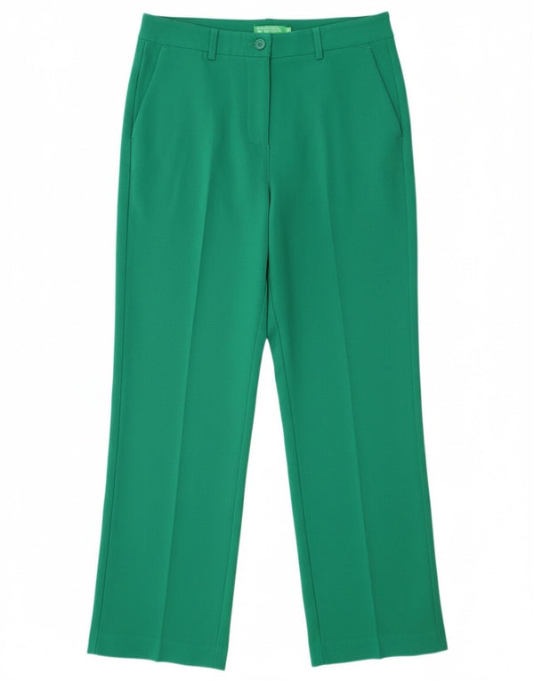 Spodnie damskie Benetton Straight Chino UK 12 Medium W32 L28 Zielone