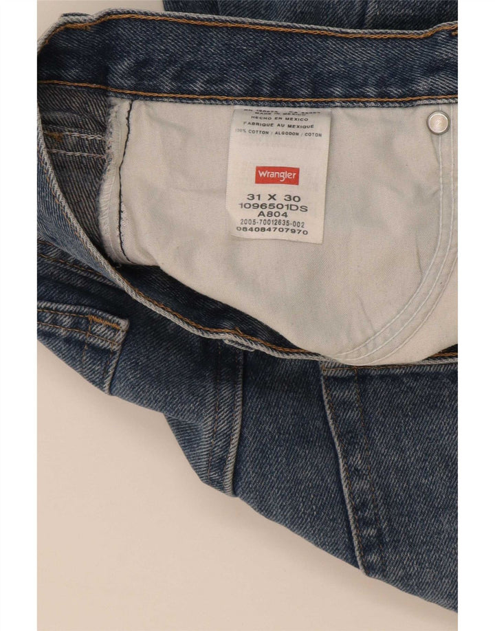 Wrangler Męskie proste dżinsy W31 L27 Niebieskie bawełniane