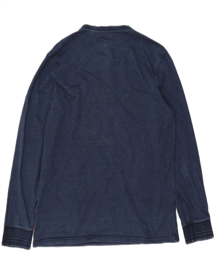Męski top Levi's z długim rękawem, duży, granatowy, bawełniany