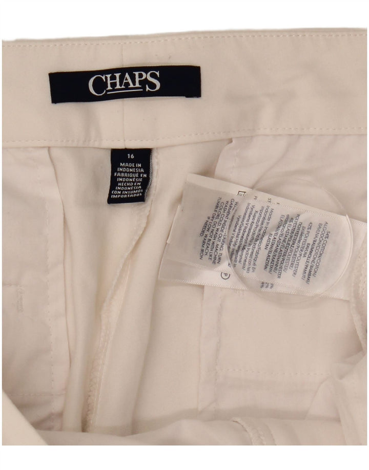 Damskie szorty Chaps UK 16 Large W36 Biała bawełna