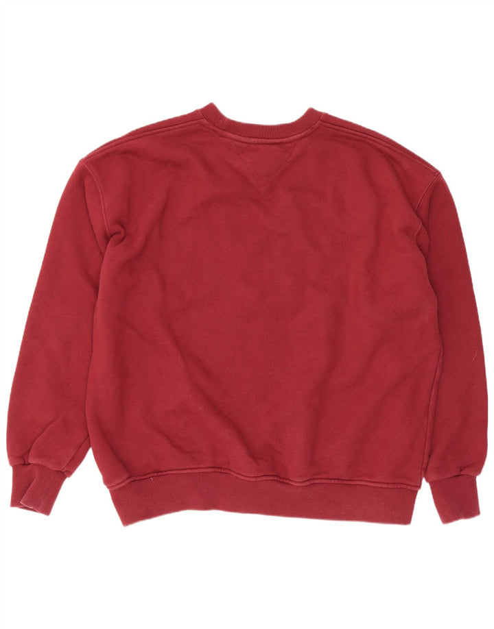 Męska bluza z grafiką Tommy Hilfiger XL Bordowa bawełna