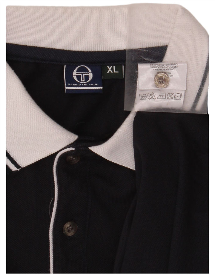 Męska koszulka polo SERGIO TACCHINI XL, granatowa, bawełniana